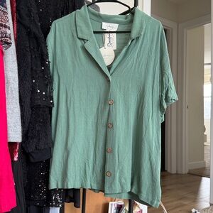 Brand New With Tags Linen Green Oversized Set